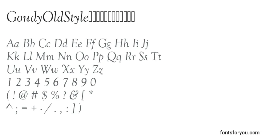 A fonte GoudyOldStyleРљСѓСЂСЃРёРІ – alfabeto, números, caracteres especiais