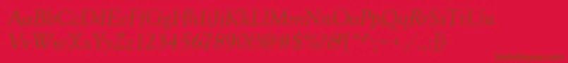 GoudyOldStyleРљСѓСЂСЃРёРІ Font – Brown Fonts on Red Background