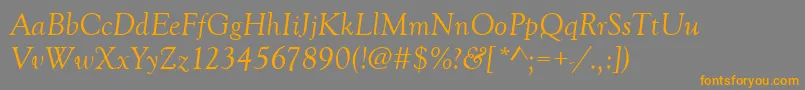GoudyOldStyleРљСѓСЂСЃРёРІ Font – Orange Fonts on Gray Background
