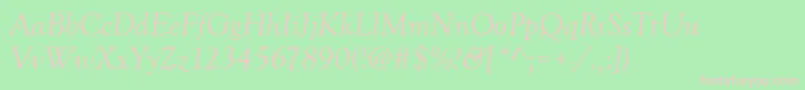 GoudyOldStyleРљСѓСЂСЃРёРІ Font – Pink Fonts on Green Background