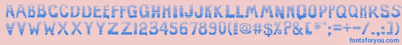 EviloffrankensteinStripped Font – Blue Fonts on Pink Background