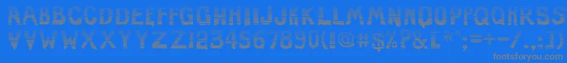 EviloffrankensteinStripped Font – Gray Fonts on Blue Background