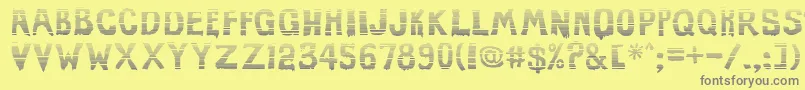 EviloffrankensteinStripped Font – Gray Fonts on Yellow Background