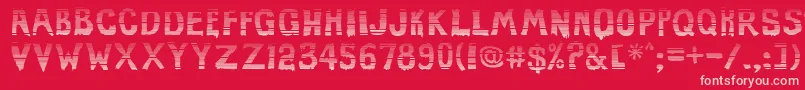 EviloffrankensteinStripped Font – Pink Fonts on Red Background