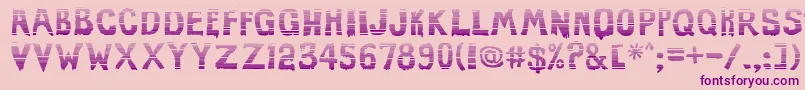 EviloffrankensteinStripped Font – Purple Fonts on Pink Background