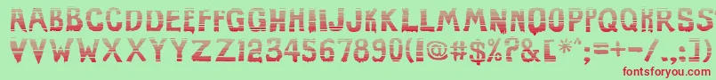 EviloffrankensteinStripped Font – Red Fonts on Green Background