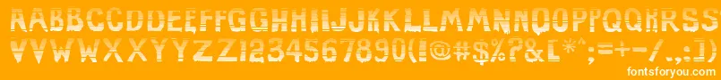 EviloffrankensteinStripped Font – White Fonts on Orange Background