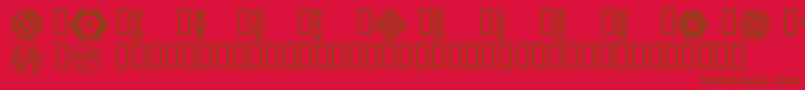 フォントIndiandesigns – 赤い背景に茶色の文字