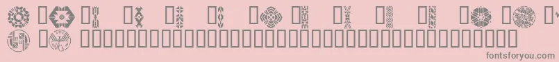 fuente Indiandesigns – Fuentes Grises Sobre Fondo Rosa