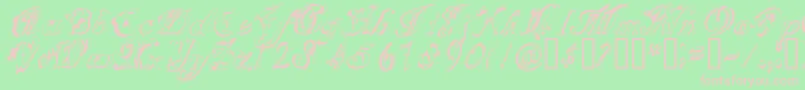 Scripteriagummy Font – Pink Fonts on Green Background