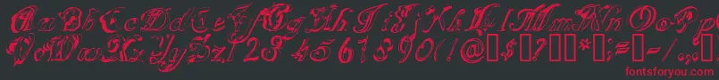 Scripteriagummy Font – Red Fonts on Black Background