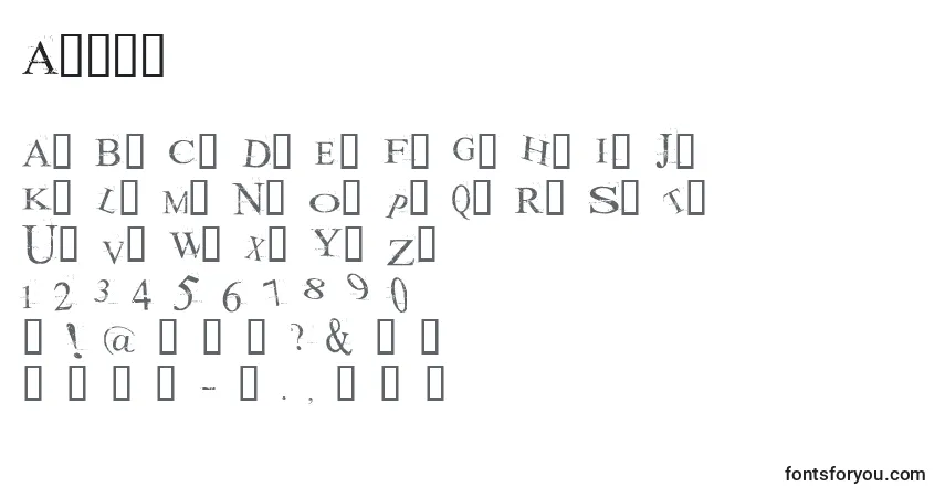 Шрифт Akoom – алфавит, цифры, специальные символы