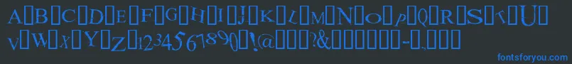Akoom Font – Blue Fonts on Black Background