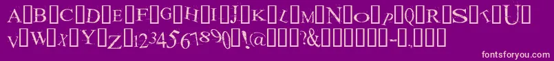 Akoom Font – Pink Fonts on Purple Background