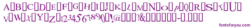 Akoom Font – Purple Fonts on White Background