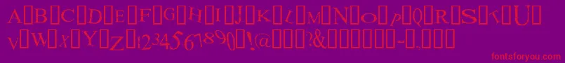 Шрифт Akoom – красные шрифты на фиолетовом фоне