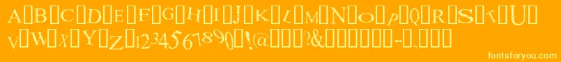 Akoom Font – Yellow Fonts on Orange Background