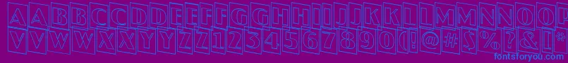 JaspercmotldnRegular Font – Blue Fonts on Purple Background