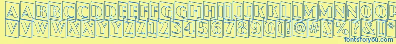 JaspercmotldnRegular Font – Blue Fonts on Yellow Background