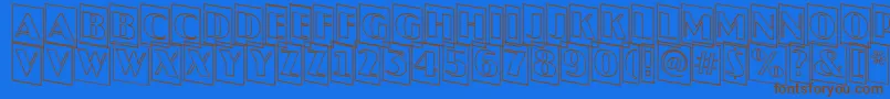 Шрифт JaspercmotldnRegular – коричневые шрифты на синем фоне