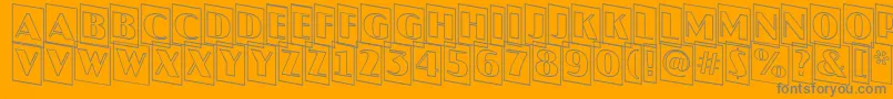 Fonte JaspercmotldnRegular – fontes cinzas em um fundo laranja