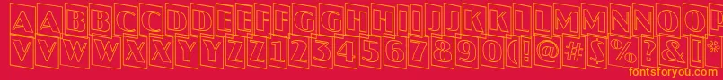 JaspercmotldnRegular Font – Orange Fonts on Red Background