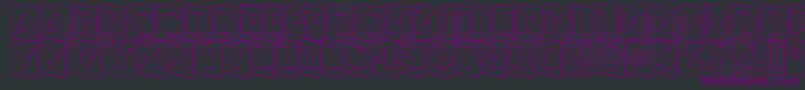 Шрифт JaspercmotldnRegular – фиолетовые шрифты на чёрном фоне