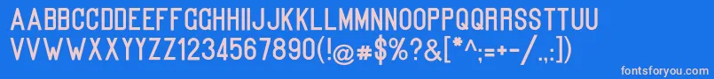 Kanalisirung Font – Pink Fonts on Blue Background
