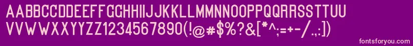 Kanalisirung Font – Pink Fonts on Purple Background