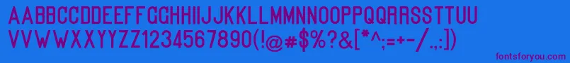 Kanalisirung Font – Purple Fonts on Blue Background