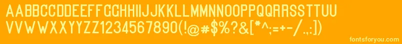 Kanalisirung Font – Yellow Fonts on Orange Background