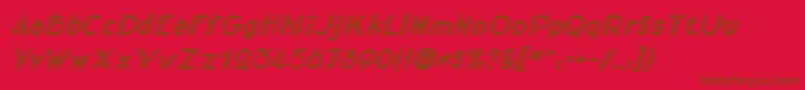 fuente Centreclawsslant – Fuentes Marrones Sobre Fondo Rojo