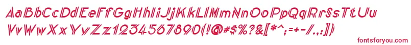 Centreclawsslant Font – Red Fonts on White Background