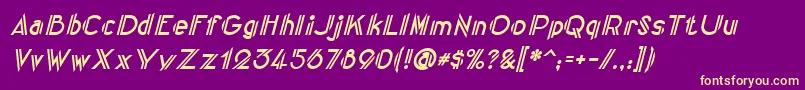 More about Centreclawsslant Font Centreclawsslant Font – Yellow Fonts on Purple Background