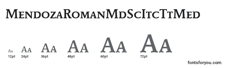 MendozaRomanMdScItcTtMed Font Sizes