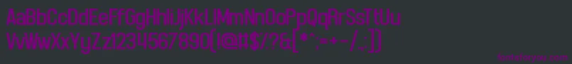 Шрифт FrontPageSupplement – фиолетовые шрифты на чёрном фоне