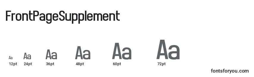 FrontPageSupplement Font Sizes