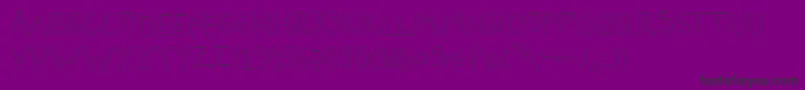 Czcionka DarbogOutlineBold – czarne czcionki na fioletowym tle