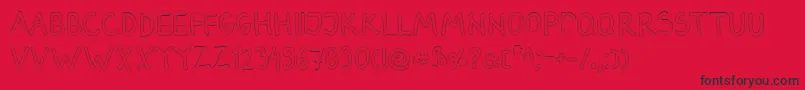 フォントDarbogOutlineBold – 赤い背景に黒い文字