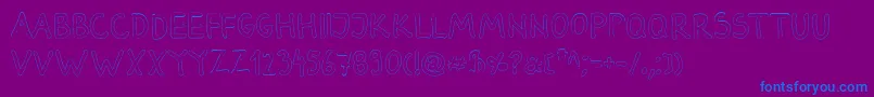 DarbogOutlineBold Font – Blue Fonts on Purple Background