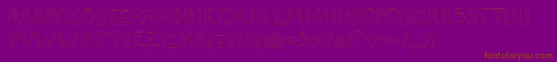 DarbogOutlineBold Font – Brown Fonts on Purple Background