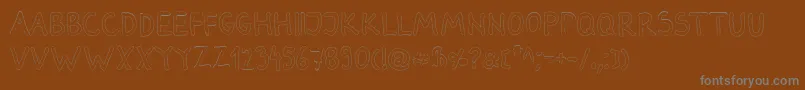 DarbogOutlineBold-Schriftart – Graue Schriften auf braunem Hintergrund