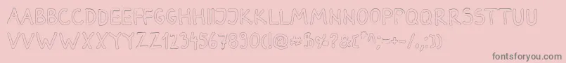 DarbogOutlineBold Font – Gray Fonts on Pink Background