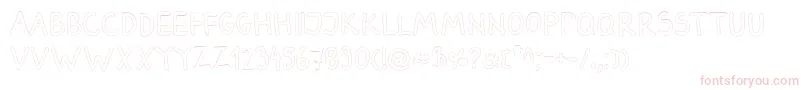 DarbogOutlineBold Font – Pink Fonts on White Background