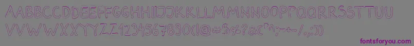 DarbogOutlineBold Font – Purple Fonts on Gray Background