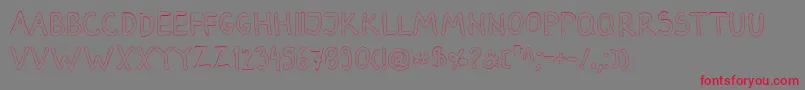 DarbogOutlineBold Font – Red Fonts on Gray Background