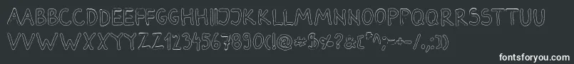 DarbogOutlineBold Font – White Fonts on Black Background