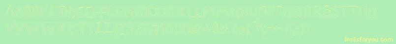 DarbogOutlineBold Font – Yellow Fonts on Green Background