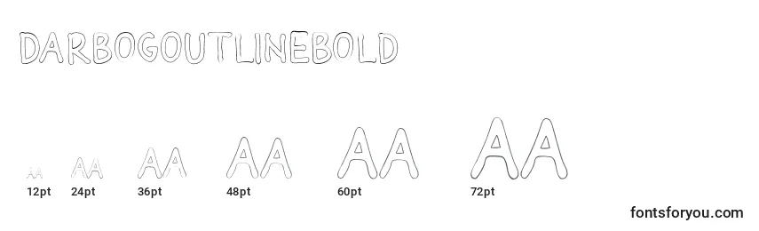 Размеры шрифта DarbogOutlineBold