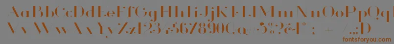 Glamor Lightextended Font – Brown Fonts on Gray Background